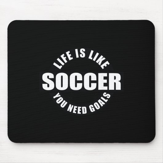Fußballtor Lebenslektionen  Mousepad (Vorne)