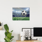 Fußballtor-Netz-Stadionbeleuchtung Poster (Heimbüro)