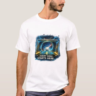 Fußballtor-Portal Jedes Ziel beginnt hier Design T-Shirt