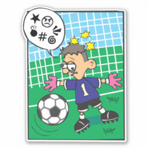 Fußballtorwart individuell geschnittener Vinyl-Auf Aufkleber