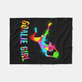 Fußballtorwart Torwartin Fußball Fleecedecke (Vorderseite (Horizontal))