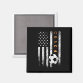 Fußballtrainer American Flag Design Fußballtrainer Magnet (Vorderseite/Rückseite)