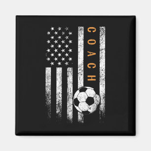 Fußballtrainer American Flag Design Fußballtrainer Magnet