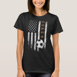 Fußballtrainer American Flag Design Fußballtrainer T-Shirt