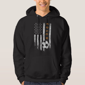 Fußballtrainer Amerikanische Flagge Fußballtrainer Hoodie