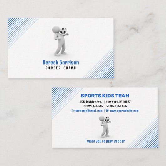 Fußballtrainer | Berufliche Visitenkarte (Vorne/Hinten)