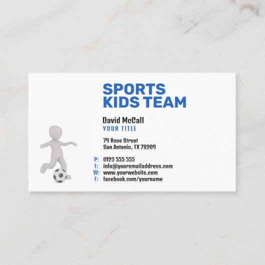 Fußballtrainer | Berufliche Visitenkarte (Vorderseite)