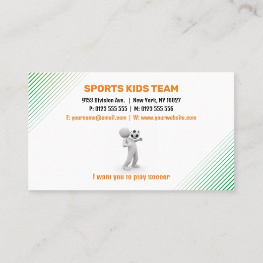 Fußballtrainer | Berufliche Visitenkarte (Rückseite)