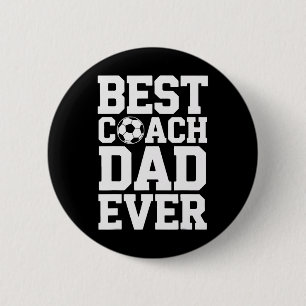 Fußballtrainer Bester Coach Dad Ever Unterstützend Button