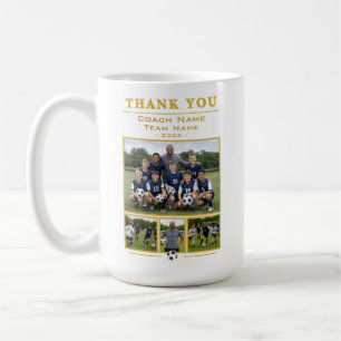 Fußballtrainer Collage Team 4 Foto Danke Kaffeetasse