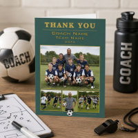 Fußballtrainer Collage Team 4 Foto Danke Karte