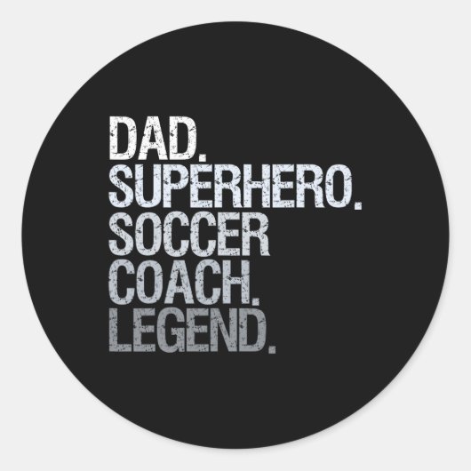 Fußballtrainer Dad  Runder Aufkleber (Vorderseite)