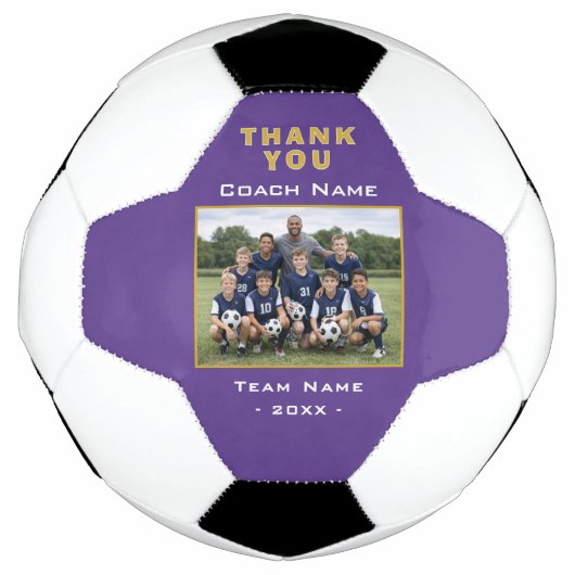 Fußballtrainer Danke Teamfoto Fußball (Vorderseite)