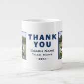 Fußballtrainer Danke Teamfoto Jumbo-Tasse (Vorderseite)
