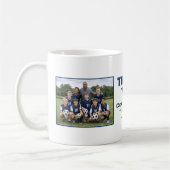 Fußballtrainer Danke Teamfoto Kaffeetasse (Links)