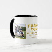 Fußballtrainer Danke Teamfoto Tasse (Vorderseite Links)