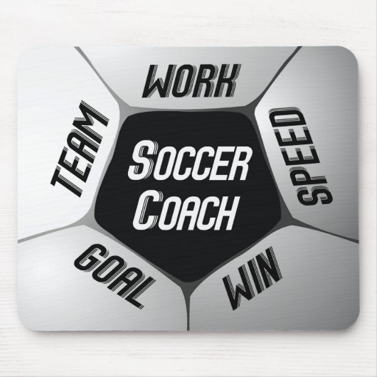 Fußballtrainer dankt großem Ball Mousepad (Vorne)