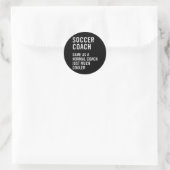 Fußballtrainer Definition lustig Runder Aufkleber (Tasche)