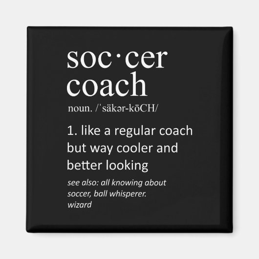 Fußballtrainer Definition Sport Lustiger Trainer Magnet (Vorne)