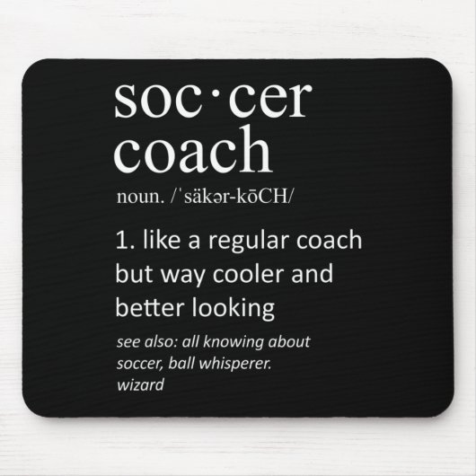 Fußballtrainer Definition Sport Lustiger Trainer Mousepad (Vorne)