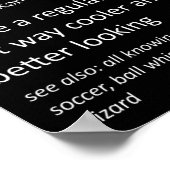 Fußballtrainer Definition Sport Lustiger Trainer Poster (Ecke)