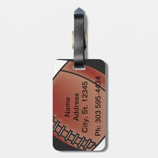 Fußballtrainer | DIY Text Gepäckanhänger (Rückseite vertikal)