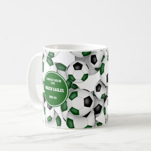 Fußballtrainer-Erinnerungsgeschenk grün schwarz Kaffeetasse