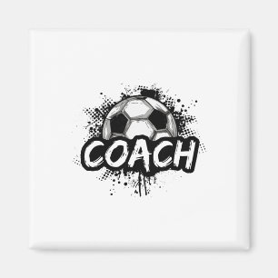 Fußballtrainer für Männer Frauen Fußball T-Shirt Magnet