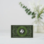 Fußballtrainer Fußball Coach Schwarz Visitenkarte (Stehend Vorderseite)