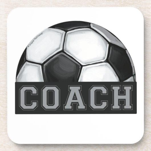 Fußballtrainer Getränkeuntersetzer (Vorderseite)