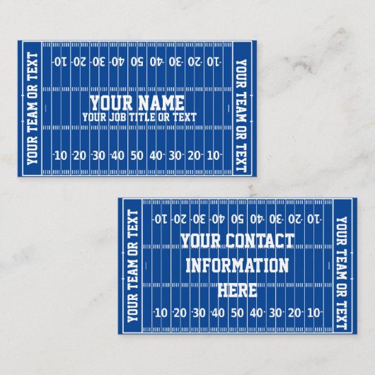 Fußballtrainer Gridiron Visitenkarte (Vorne/Hinten)