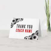 Fußballtrainer Name Dankeskarte (Vorderseite)