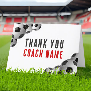 Fußballtrainer Name  Dankeskarte
