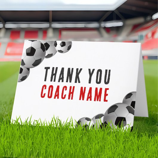 Fußballtrainer Name Dankeskarte