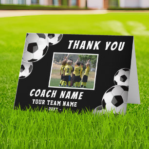Fußballtrainer Name Foto Dankeskarte