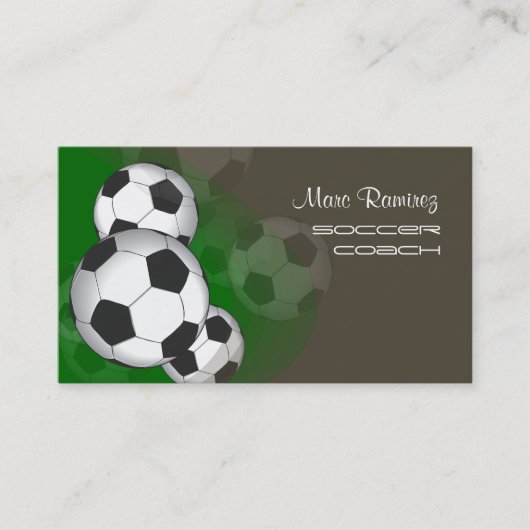 Fußballtrainer oder Fußballmütter, die Karten anru (Vorderseite)