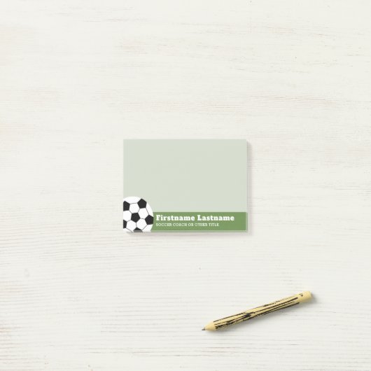 Fußballtrainer oder Lehrer - Moderner Zeichn Post-it Klebezettel (Auf Schreibtisch)