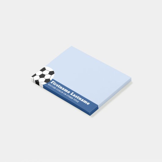 Fußballtrainer oder Lehrer - Moderner Zeichn Post-it Klebezettel (angewinkelt)