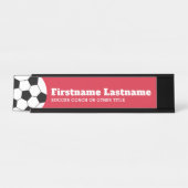 Fußballtrainer oder Lehrer - Moderner Zeichn Schreibtischnamensplakette (Vorderseite )