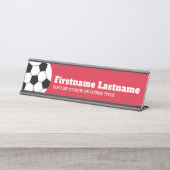 Fußballtrainer oder Lehrer - Moderner Zeichn Schreibtischnamensplakette (Vorderseite )