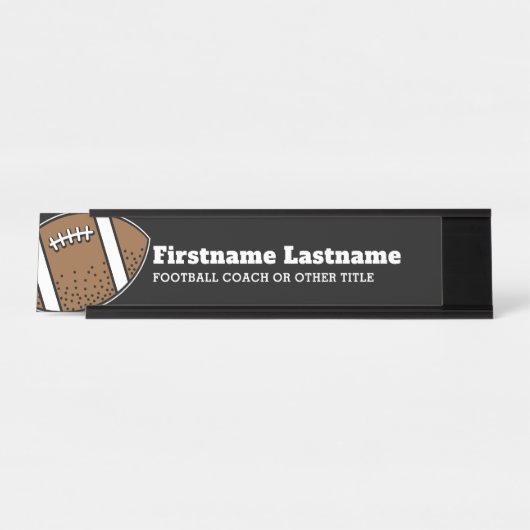 Fußballtrainer oder Lehrer - Moderner Zeichn Schreibtischnamensplakette (Vorderseite )