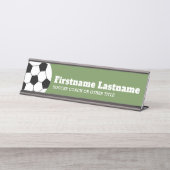 Fußballtrainer oder Lehrer - Moderner Zeichn Schreibtischnamensplakette (Vorderseite )
