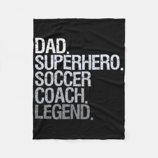 Fußballtrainer Papa Fleecedecke (Vorderseite)