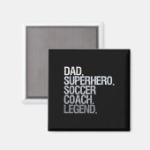 Fußballtrainer Papa Magnet (Vorderseite/Rückseite)