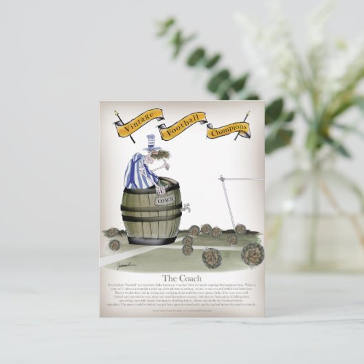 Fußballtrainer Postkarte (Stehend Vorderseite)