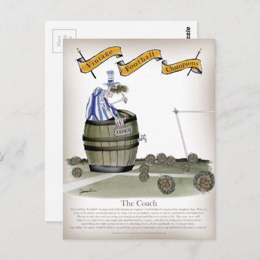 Fußballtrainer Postkarte (Vorne/Hinten)