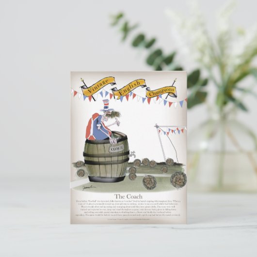 Fußballtrainer Postkarte (Stehend Vorderseite)