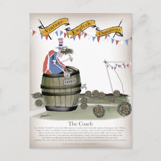 Fußballtrainer Postkarte (Vorderseite)