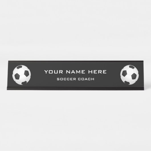 Fußballtrainer Schreibtischnamensplakette (Vorderseite )