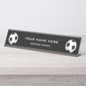 Fußballtrainer Schreibtischnamensplakette (Vorderseite )